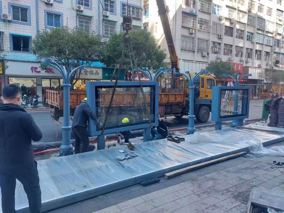 南平候車亭安裝圖 南平候車亭安裝圖